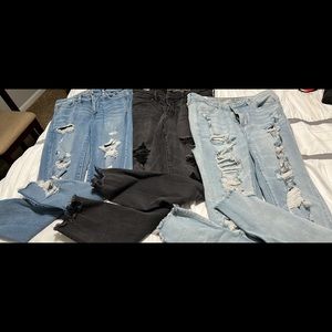 American eagle jeans.  All size 10